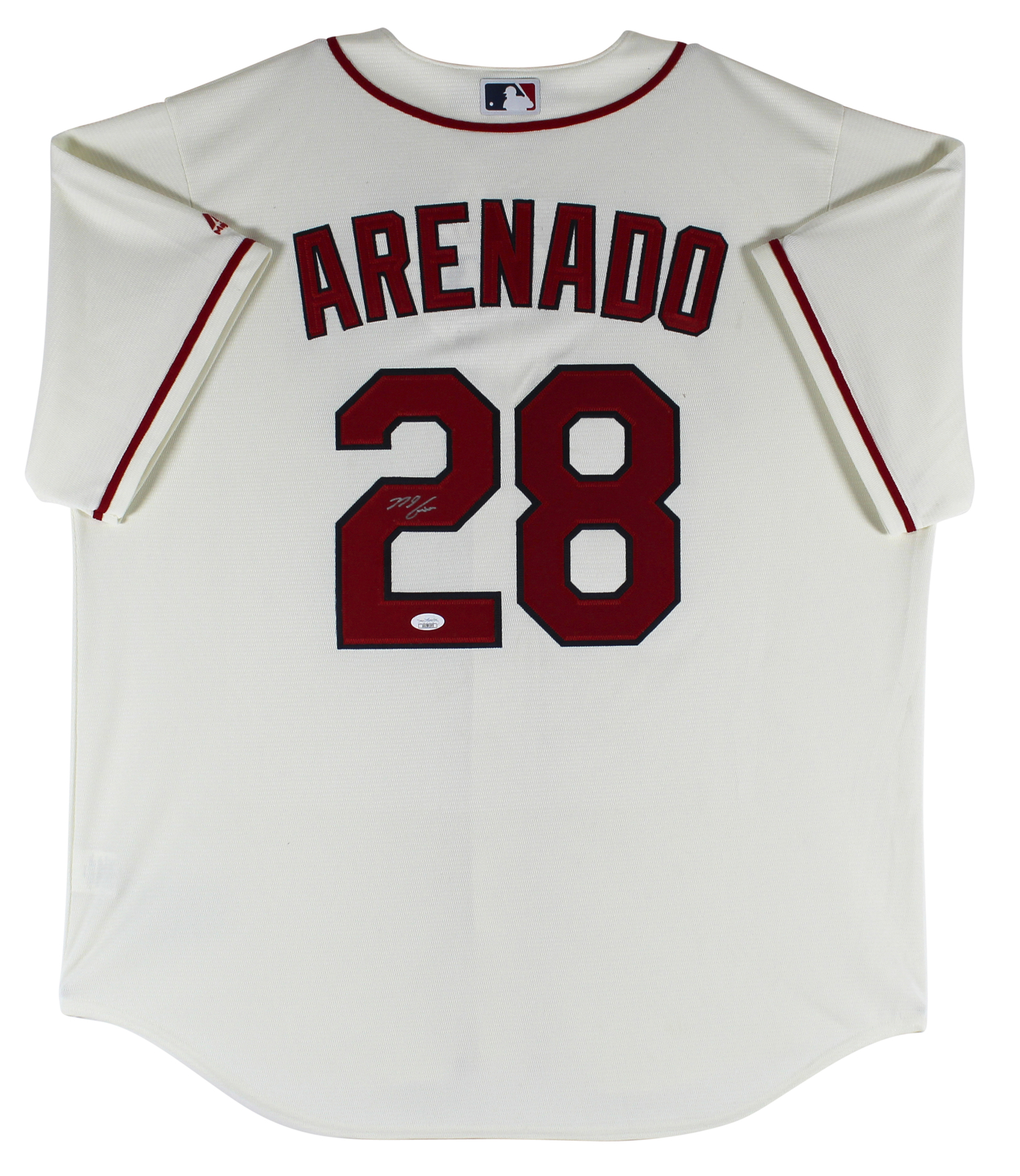 Cardinals Nolan Arenado Authentic Signed Cream Majestic Cool Base Jersey JSA

