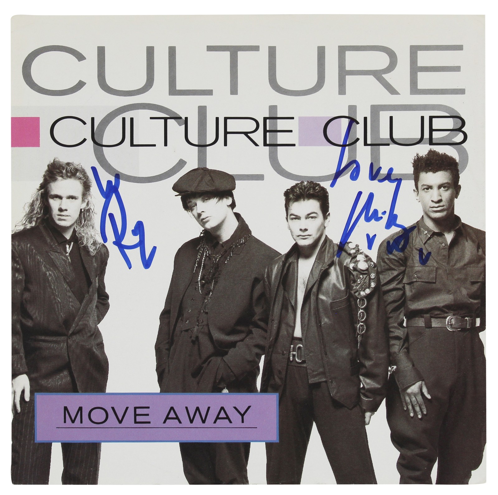Mikey Craig & Roy Hay Culture Club Signed Move Away 45 Album Cover BAS #BG79200
