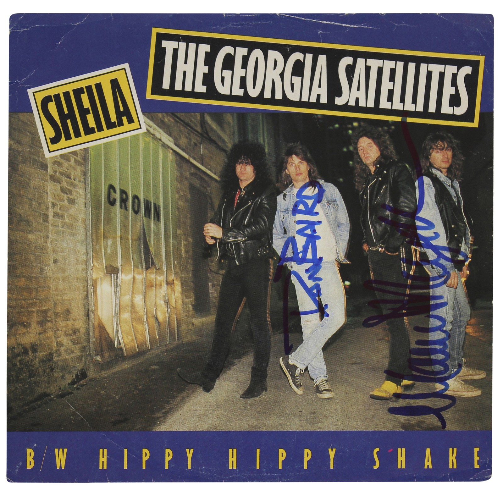 Dan Baird & Mauro Magellan Signed Sheila 45 RPM Album Cover BAS #BG79204
