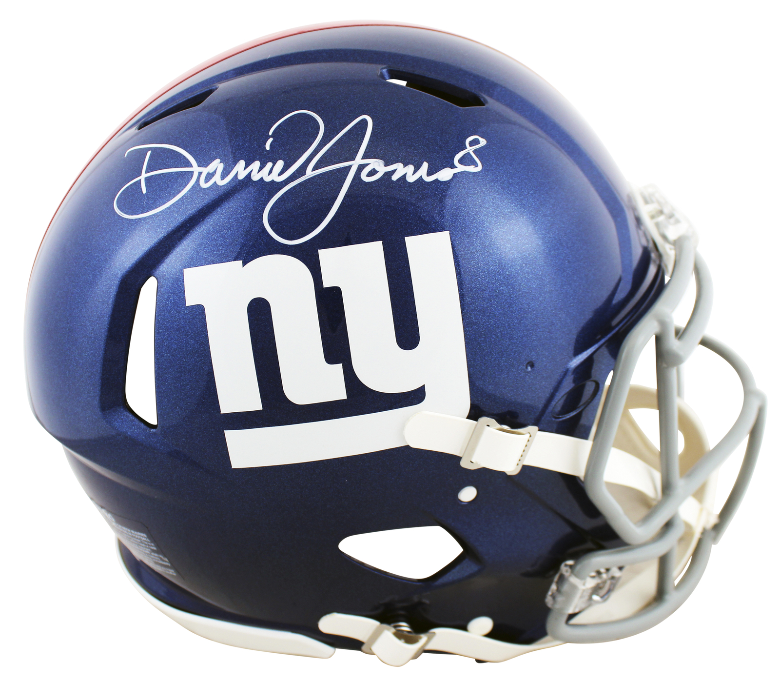 Giants Daniel Jones Authentic Signed Full Size Speed Proline Helmet BAS Witness

