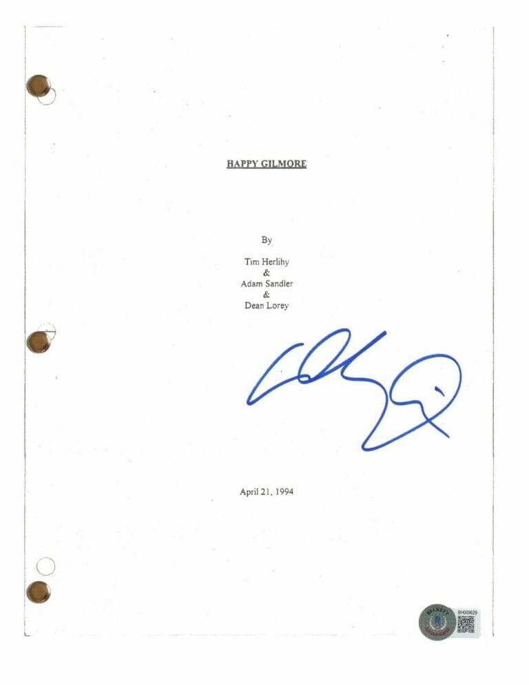 ADAM SANDLER SIGNED AUTOGRAPH HAPPY GILMORE MOVIE SCRIPT SCREENPLAY BECKETT COA
 COLLECTIBLE MEMORABILIA