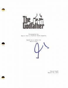 AL PACINO SIGNED AUTOGRAPH THE GODFATHER FULL MOVIE SCRIPT MICHAEL CORLEONE JSA
 COLLECTIBLE MEMORABILIA