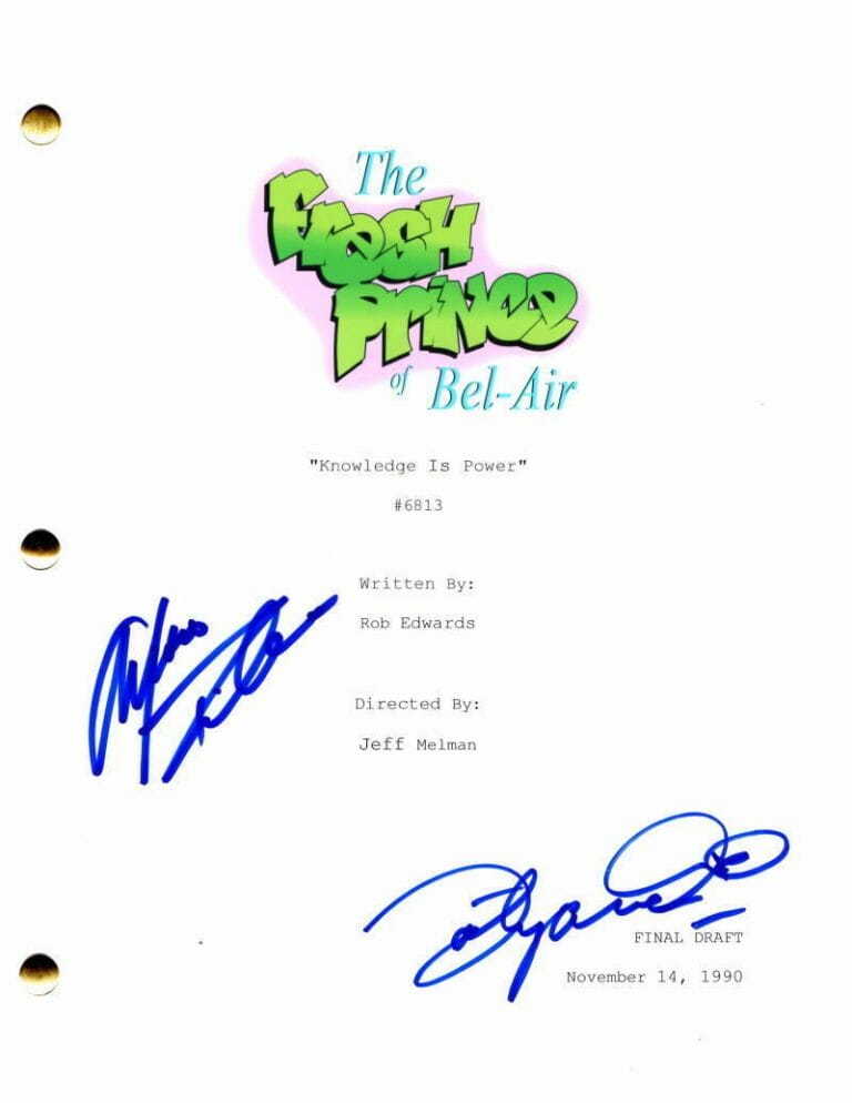 ALFONSO RIBEIRO & TATYANA ALI SIGNED AUTOGRAPH FRESH PRINCE OF BEL-AIR SCRIPT
 COLLECTIBLE MEMORABILIA