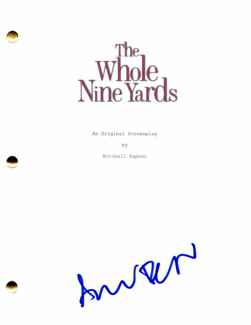 Amanda Peet Signed Autograph The Whole Nine Yards Movie Script - w/ Bruce Willis
