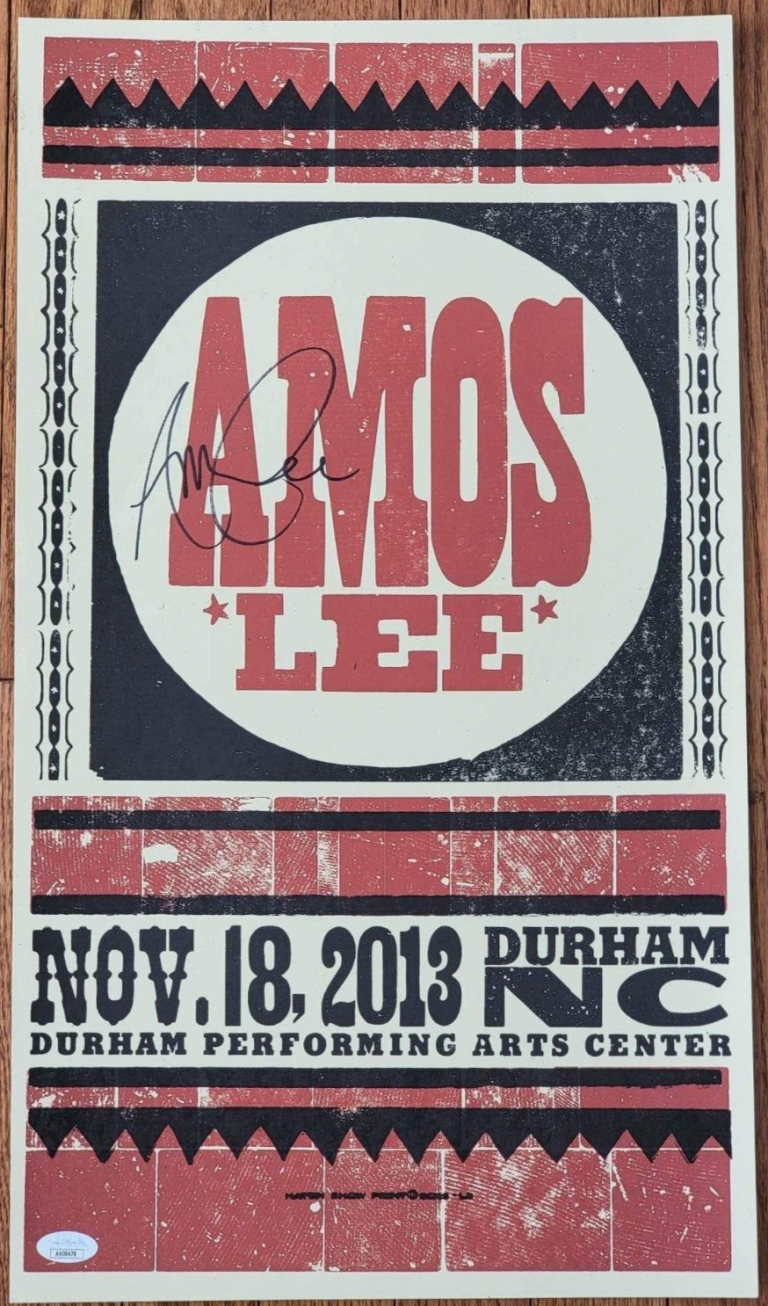 AMOS LEE SINGER REAL HAND SIGNED 2013 HATCH SCREEN PRINT SHOW POSTER JSA COA
COLLECTIBLE MEMORABILIA