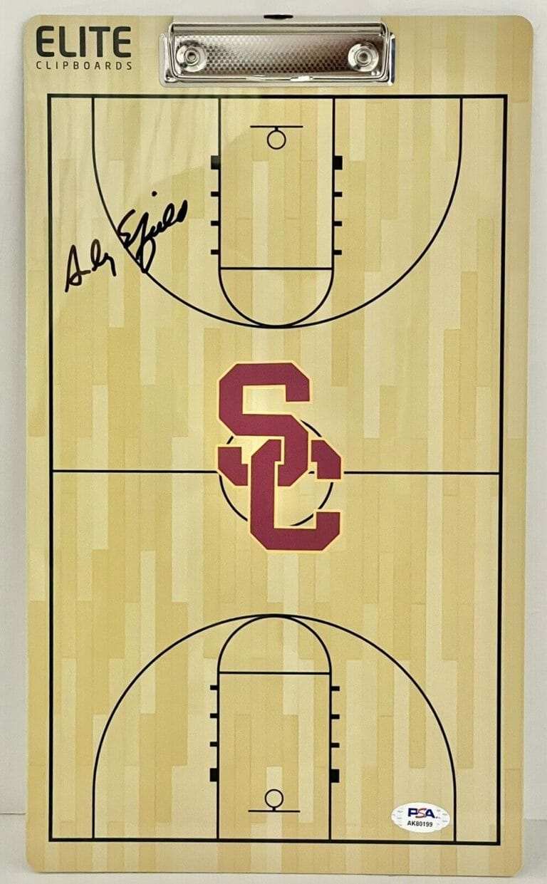 ANDY ENFIELD SIGNED AUTOGRAPHED USC TROJANS COACHES CLIPBOARD PSA/DNA
 COLLECTIBLE MEMORABILIA
