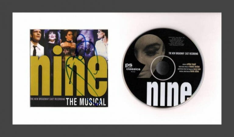 ANTONIO BANDERAS SIGNED AUTOGRAPH NINE THE MUSICAL BROADWAY FRAMED CD DISPLAY
 COLLECTIBLE MEMORABILIA