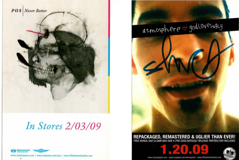 ATMOSPHERE REAL HAND SIGNED 4×6 PROMO CARD #2 COA AUTOGRAPHED “SLUG”
 COLLECTIBLE MEMORABILIA