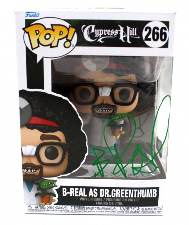 B-REAL AS DR. GREENTHUMB CYPRESS HILL SIGNED FUNKO POP W/BECKETT COA BH010993
 COLLECTIBLE MEMORABILIA