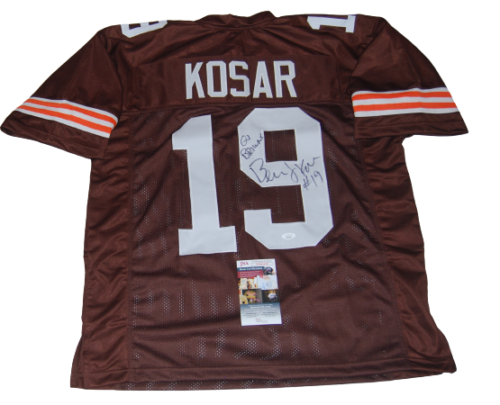 Cleveland Browns Bernie Kosar Autographed Brown Jersey Beckett BAS