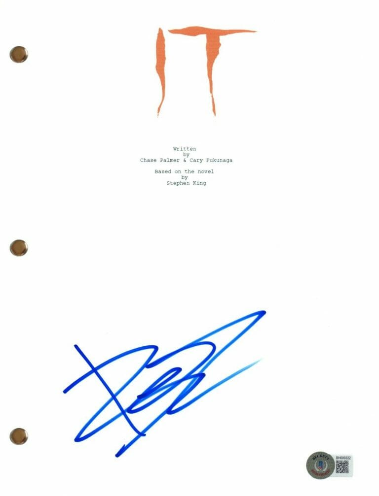 BILL SKARSGARD SIGNED AUTOGRAPH IT MOVIE SCRIPT PENNYWISE HORROR BECKETT COA
 COLLECTIBLE MEMORABILIA