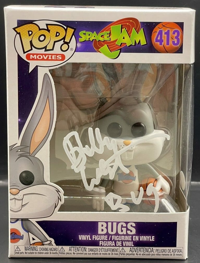 BILLY WEST SIGNED SPACE JAM BUGS BUNNY FUNKO VYNIL POP JSA
 COLLECTIBLE MEMORABILIA