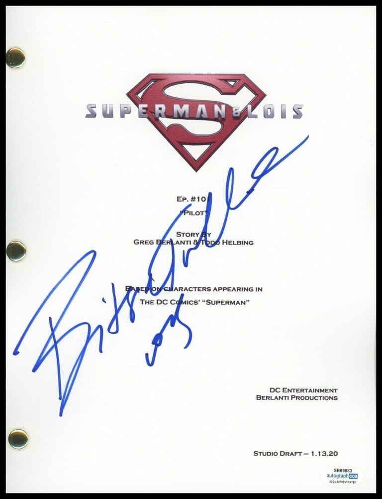BITSIE TULLOCH “SUPERMAN & LOIS” AUTOGRAPH SIGNED FULL PILOT EPISODE SCRIPT ACOA
 COLLECTIBLE MEMORABILIA