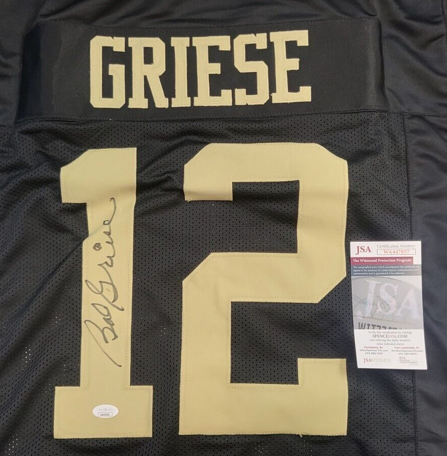 BOB GRIESE COLLEGE EDITION SIGNED AUTOGRAPHED CUSTOM JERSEY JSA COA  #WA447857 Opens in a new window or tab