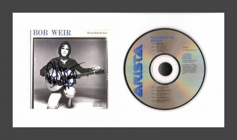 BOB WEIR SIGNED AUTOGRAPH HEAVEN HELP THE FOOL CD DISPLAY GRATEFUL DEAD PSA COA
 COLLECTIBLE MEMORABILIA