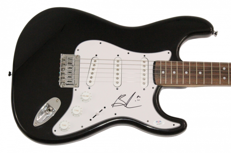 BRENT SMITH SHINEDOWN SIGNED AUTOGRAPH FENDER GUITAR THE SOUND OF MADNESS W/ PSA
 COLLECTIBLE MEMORABILIA