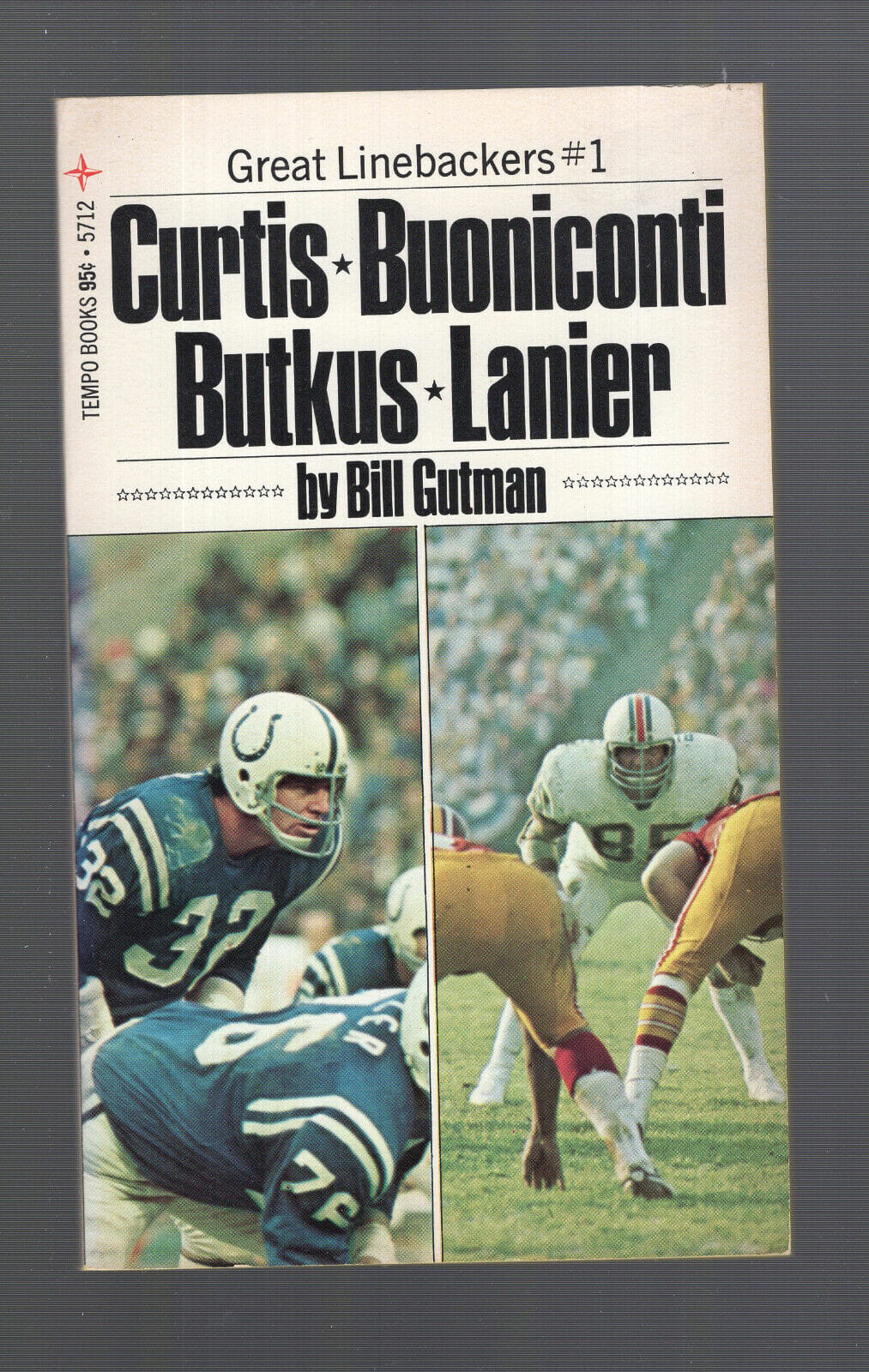 BUONICONTI+LANIER+BUTKUS+CURTIS PAPERBACK BOOK FROM 1974 AMAZING CONDITION