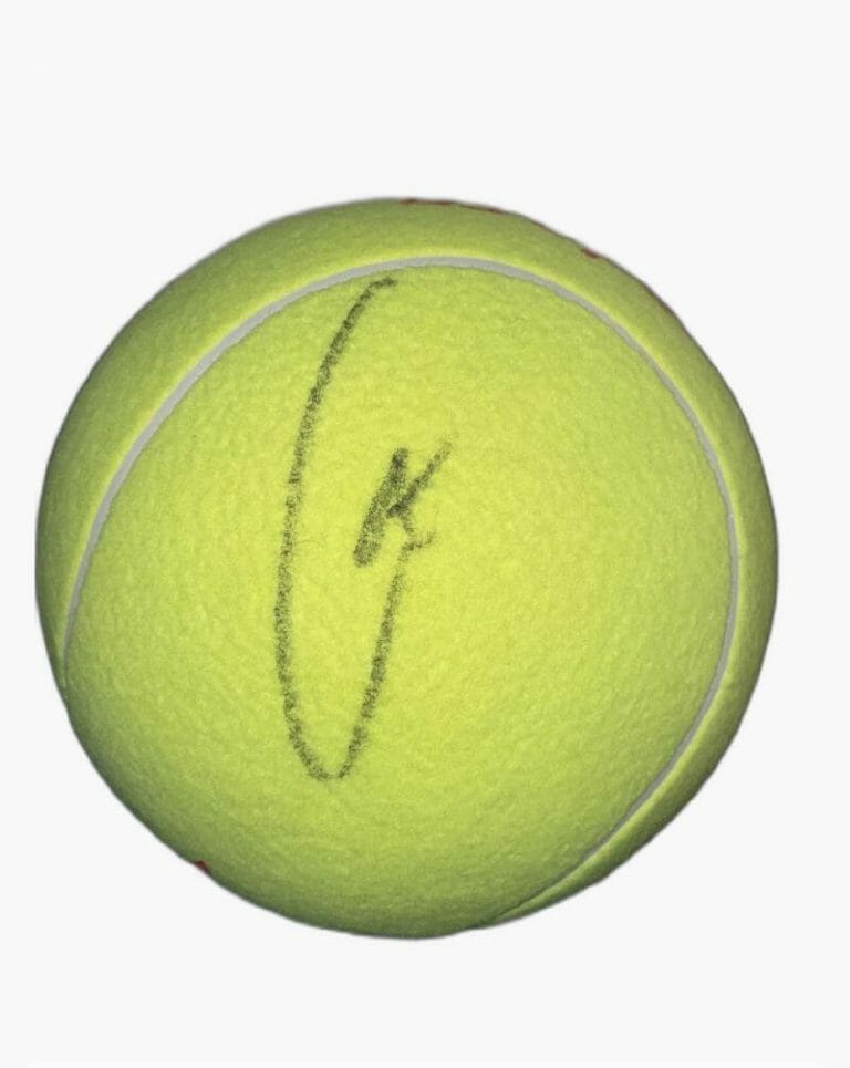CARLOS ALCARAZ SIGNED FULL AUTOGRAPH TENNIS LEGEND CHAMPION US JUMBO BALL COA
 COLLECTIBLE MEMORABILIA