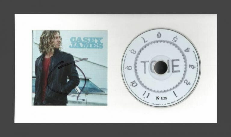 CASEY JAMES SIGNED AUTOGRAPH FRAMED CD DISPLAY AMERICAN IDOL STAR READY TO HANG!
 COLLECTIBLE MEMORABILIA