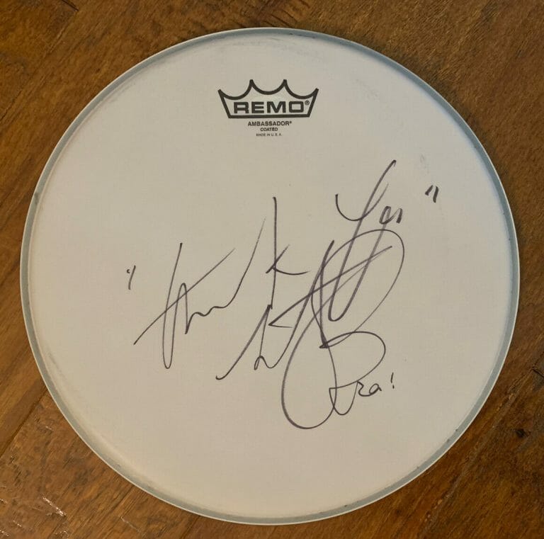 CHARLIE WATTS ROLLING STONES SIGNED AUTOGRAPHED 12″ REMO DRUMHEAD BAS CERTIFIED
 COLLECTIBLE MEMORABILIA