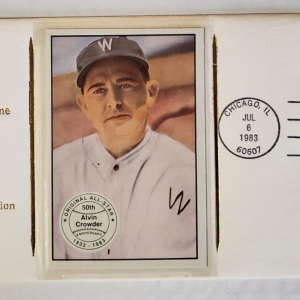 CHICAGO'S TRIPLE-HEADER OF GOLD CACHET FIRST DAY ISSUE BABE RUTH ALVIN CROWDER
