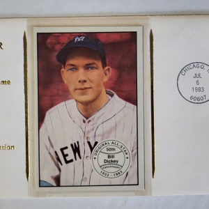 CHICAGO'S TRIPLE-HEADER OF GOLD CACHET FIRST DAY ISSUE BABE RUTH BILL DICKEY
