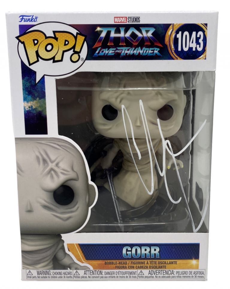CHRISTIAN BALE SIGNED AUTOGRAPH FUNKO POP GORR THOR LOVE AND THUNDER BECKETT COA
 COLLECTIBLE MEMORABILIA
