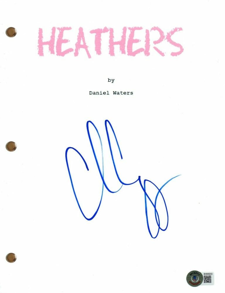 CHRISTIAN SLATER SIGNED AUTOGRAPH HEATHERS FULL MOVIE SCRIPT BECKETT COA
 COLLECTIBLE MEMORABILIA