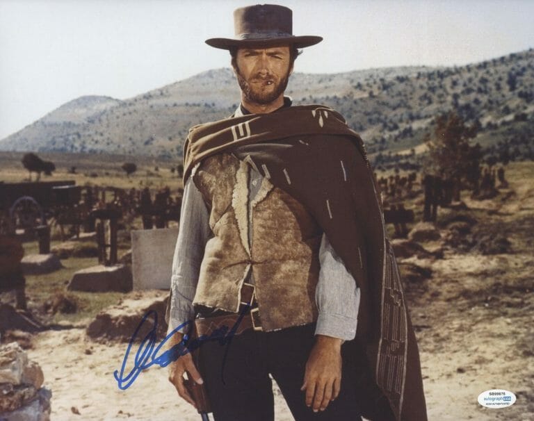 CLINT EASTWOOD “THE GOOD, THE BAD AND THE UGLY” AUTOGRAPH SIGNED 11×14 PHOTO D
 COLLECTIBLE MEMORABILIA