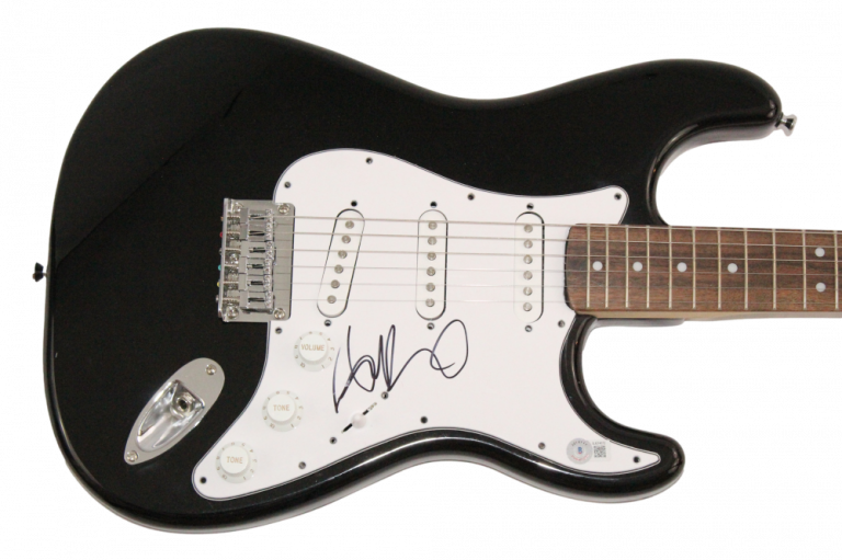 DAN REYNOLDS IMAGINE DRAGONS SIGNED AUTOGRAPH FENDER GUITAR W/ BECKETT COA
 COLLECTIBLE MEMORABILIA
