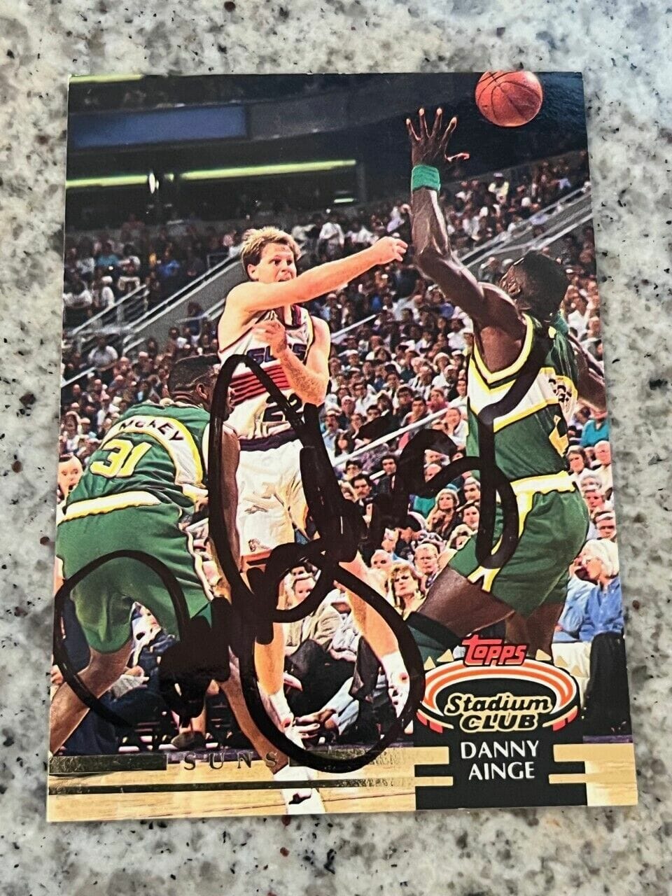 Danny Ainge Autographed 1992-93 Upper Deck Card (PSA)