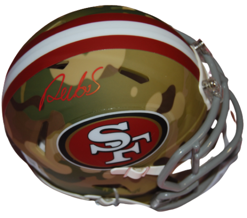 DEEBO SAMUEL SIGNED (SAN FRANCISCO 49ERS) CAMOFLAGE MINI HELMET BECKETT BD56592
 COLLECTIBLE MEMORABILIA