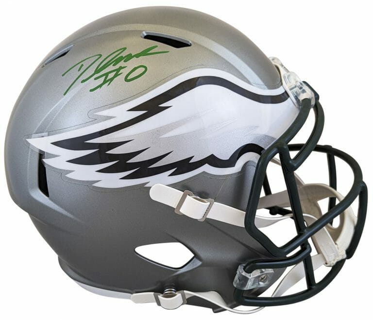 EAGLES D’ANDRE SWIFT AUTHENTIC SIGNED FLASH FULL SIZE SPEED REP HELMET BAS WIT
 COLLECTIBLE MEMORABILIA