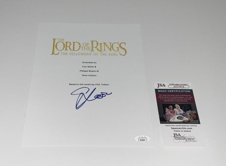 ELIJAH WOOD SIGNED LORD OF THE RINGS FELLOWSHIP OF THE RING SCRIPT JSA COA
 COLLECTIBLE MEMORABILIA