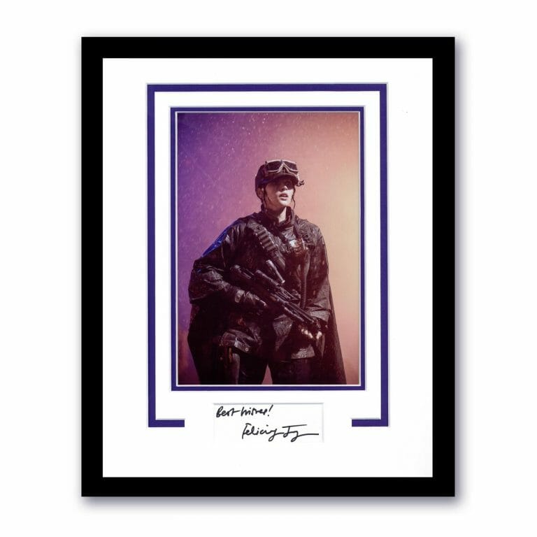 FELICITY JONES “ROGUE ONE: A STAR WARS STORY” SIGNED FRAMED 11×14 DISPLAY B ACOA
 COLLECTIBLE MEMORABILIA