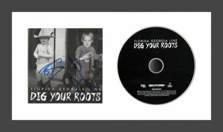 FLORIDA GEORGIA LINE SIGNED AUTOGRAPH FRAMED CD DISPLAY DIG YOUR ROOTS JSA COA
 COLLECTIBLE MEMORABILIA