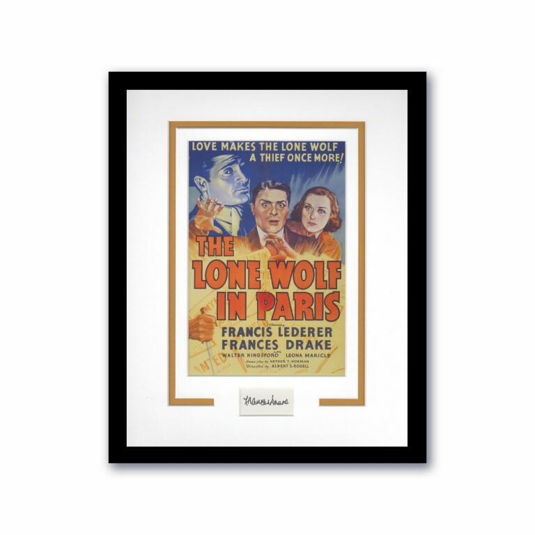 FRANCES DRAKE “THE LONE WOLF IN PARIS” AUTOGRAPH SIGNED FRAMED 11×14 DISPLAY
COLLECTIBLE MEMORABILIA