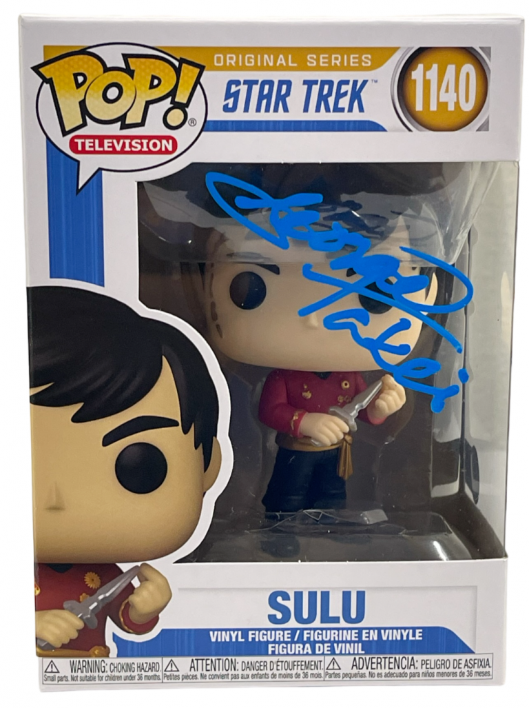 GEORGE TAKEI SIGNED SULU 1140 FUNKO STAR TREK AUTHENTIC AUTOGRAPH BECKETT
 COLLECTIBLE MEMORABILIA