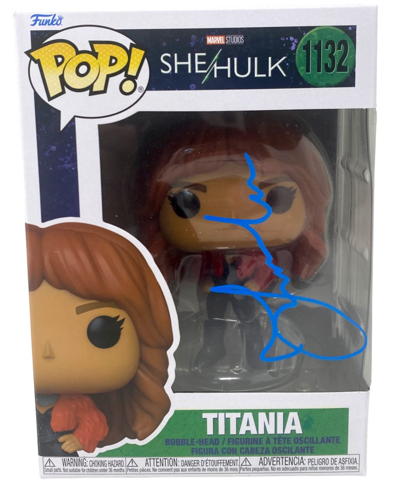 JAMEELA JAMIL SIGNED AUTOGRAPH SHE-HULK TITANIA FUNKO POP 1132 BECKETT COA
 COLLECTIBLE MEMORABILIA