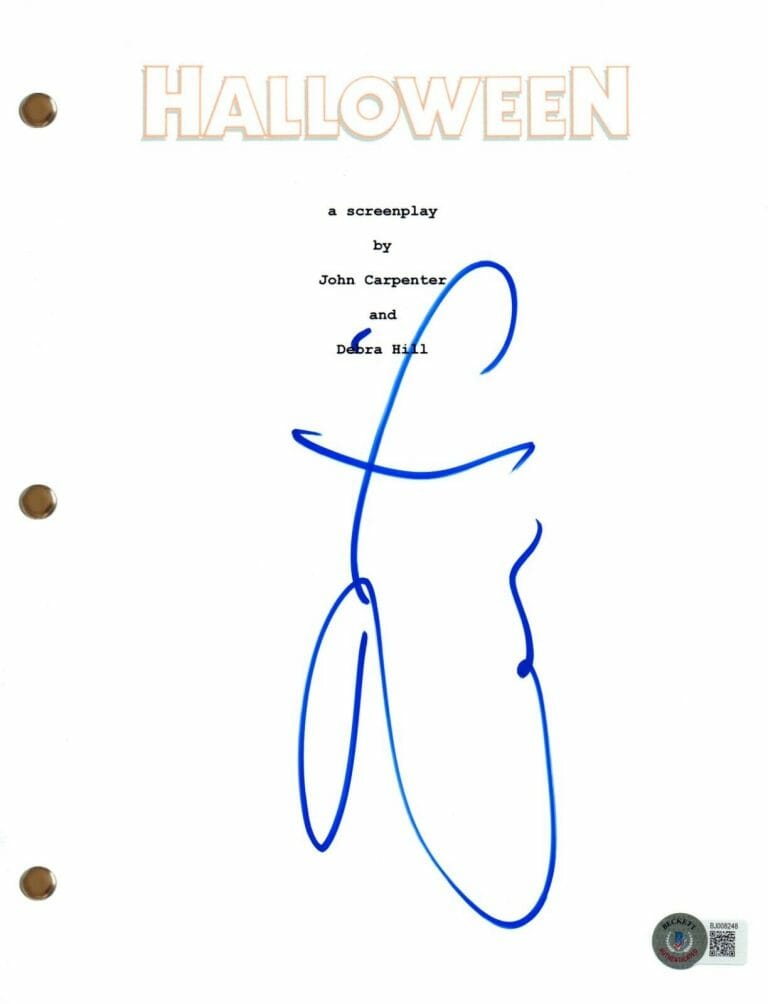 JAMIE LEE CURTIS SIGNED AUTOGRAPH HALLOWEEN MOVIE SCRIPT SCREENPLAY BECKETT COA
 COLLECTIBLE MEMORABILIA