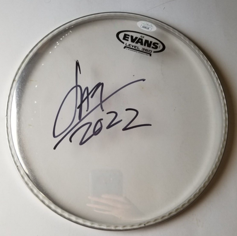 JASON NEWSTED OF METALLICA REAL HAND SIGNED 10″ DRUMHEAD #6 JSA COA AUTOGRAPHAED
 COLLECTIBLE MEMORABILIA