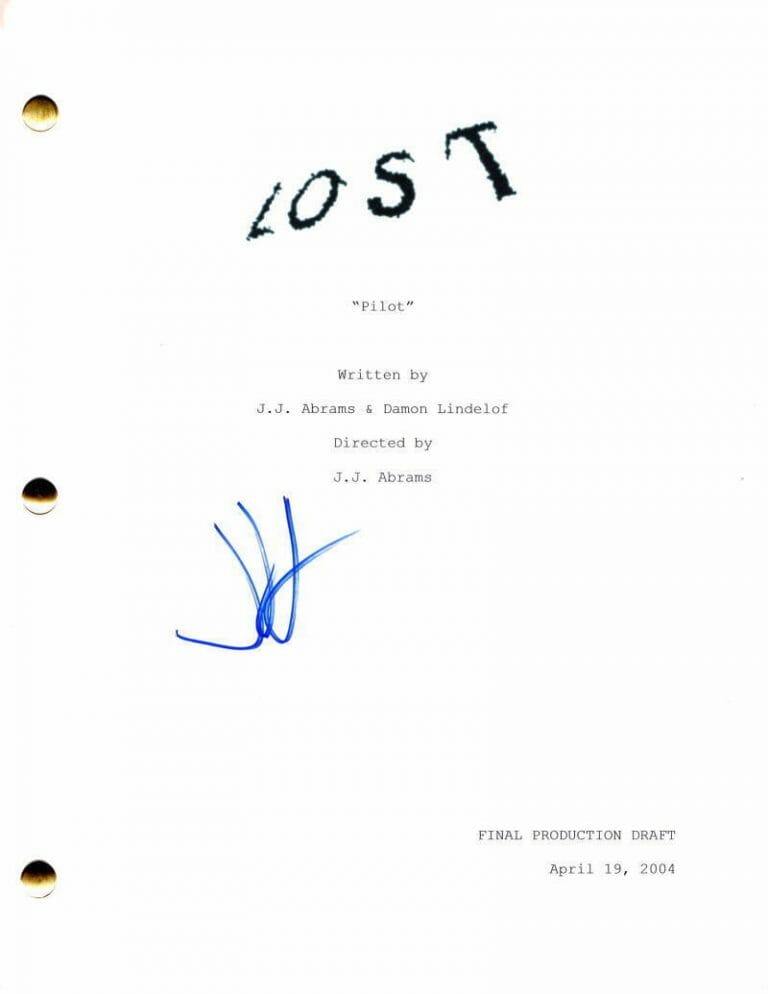 JJ ABRAMS SIGNED AUTOGRAPH LOST FULL PILOT SCRIPT – ALIAS STAR WARS STAR TREK
 COLLECTIBLE MEMORABILIA