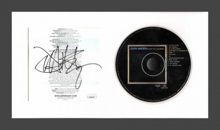 JOHN MAYER SIGNED AUTOGRAPH ROOM FOR SQAURES FRAMED CD DISPLAY – RARE JSA COA
 COLLECTIBLE MEMORABILIA