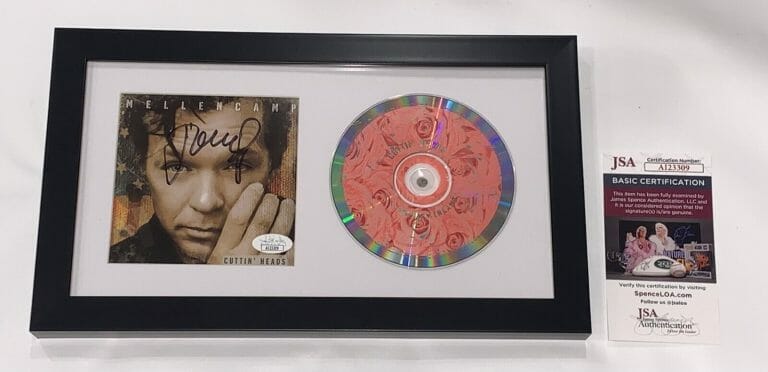 JOHN MELLENCAMP SIGNED FRAMED CUTTIN’ HEADS CD COUGAR AUTOGRAPHED JSA COA
 COLLECTIBLE MEMORABILIA