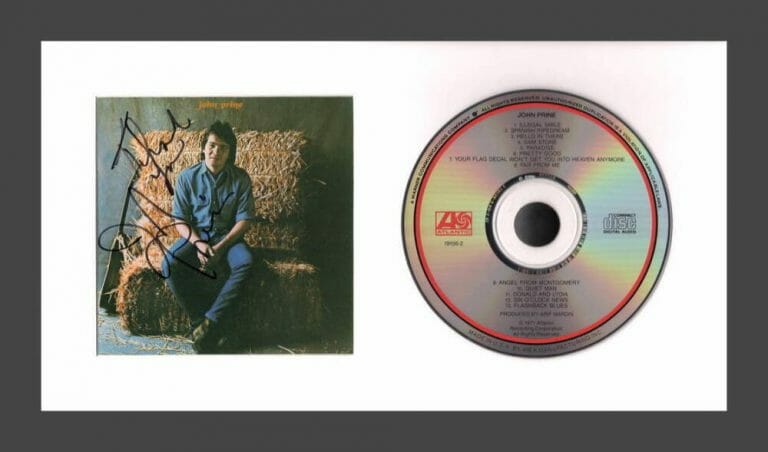 JOHN PRINE SIGNED AUTOGRAPH FRAMED CD DISPLAY – COUNTRY MUSIC READY TO HANG! JSA
 COLLECTIBLE MEMORABILIA