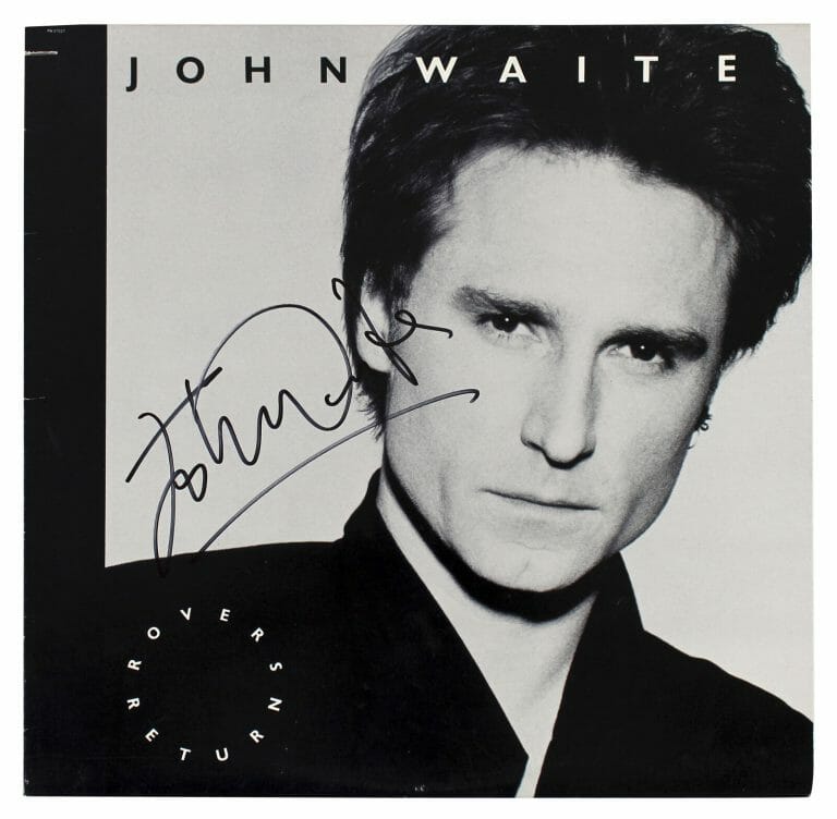 JOHN WAITE AUTHENTIC SIGNED ROVERS RETURN ALBUM COVER AUTOGRAPHED BAS #BG83067
 COLLECTIBLE MEMORABILIA