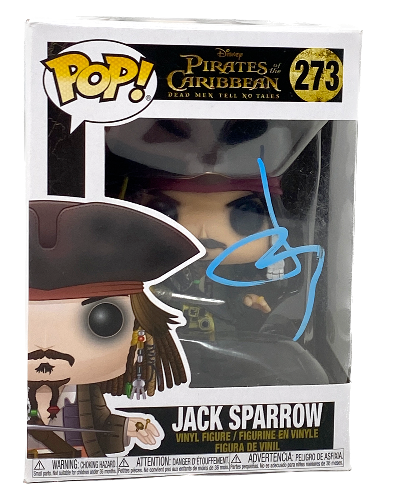 Johnny Depp Signed Jack Sparrow Funko Pop Pirates of the Caribbean ACOA ...