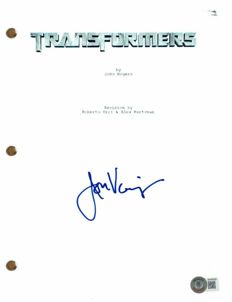 JON VOIGHT SIGNED AUTOGRAPH TRANSFORMERS MOVIE SCRIPT FULL SCREENPLAY BAS COA
 COLLECTIBLE MEMORABILIA