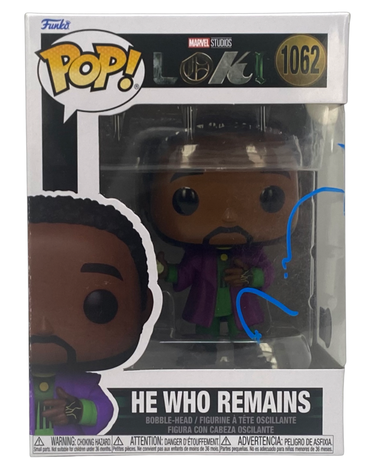 JONATHAN MAJORS SIGNED AUTOGRAPH FUNKO POP LOKI HE WHO REMAINS 1062 BECKETT COA
 COLLECTIBLE MEMORABILIA
