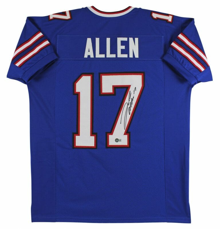 JOSH ALLEN AUTHENTIC SIGNED BLUE PRO STYLE JERSEY AUTOGRAPHED BAS WITNESSED
 COLLECTIBLE MEMORABILIA